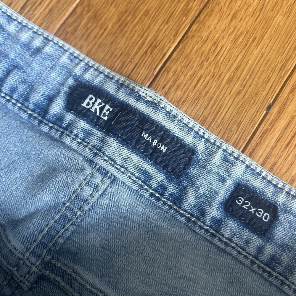 BKE Mason‎ Jeans Mens 32x30 (Actual 32x29) Light Blue Straight Stretch FLAWS